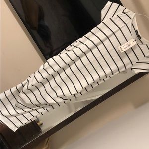 Black and white striped dress